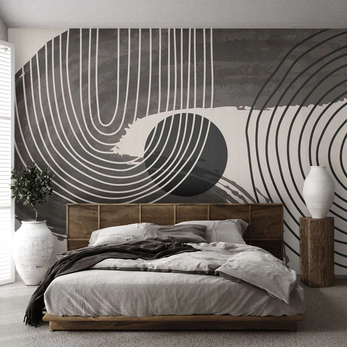 Fotobehang Standard Eco - Het ovaal wint - Abstractie, Minimalisme, Deel - 150x105 cm