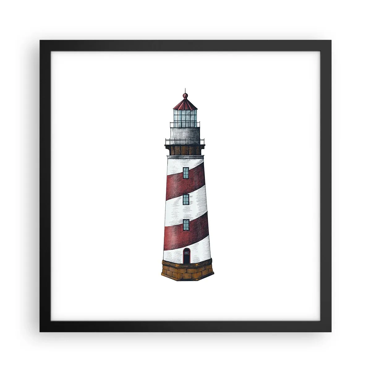 Poster in een zwarte lijst - Altijd op zijn hoede - 40x40 cm