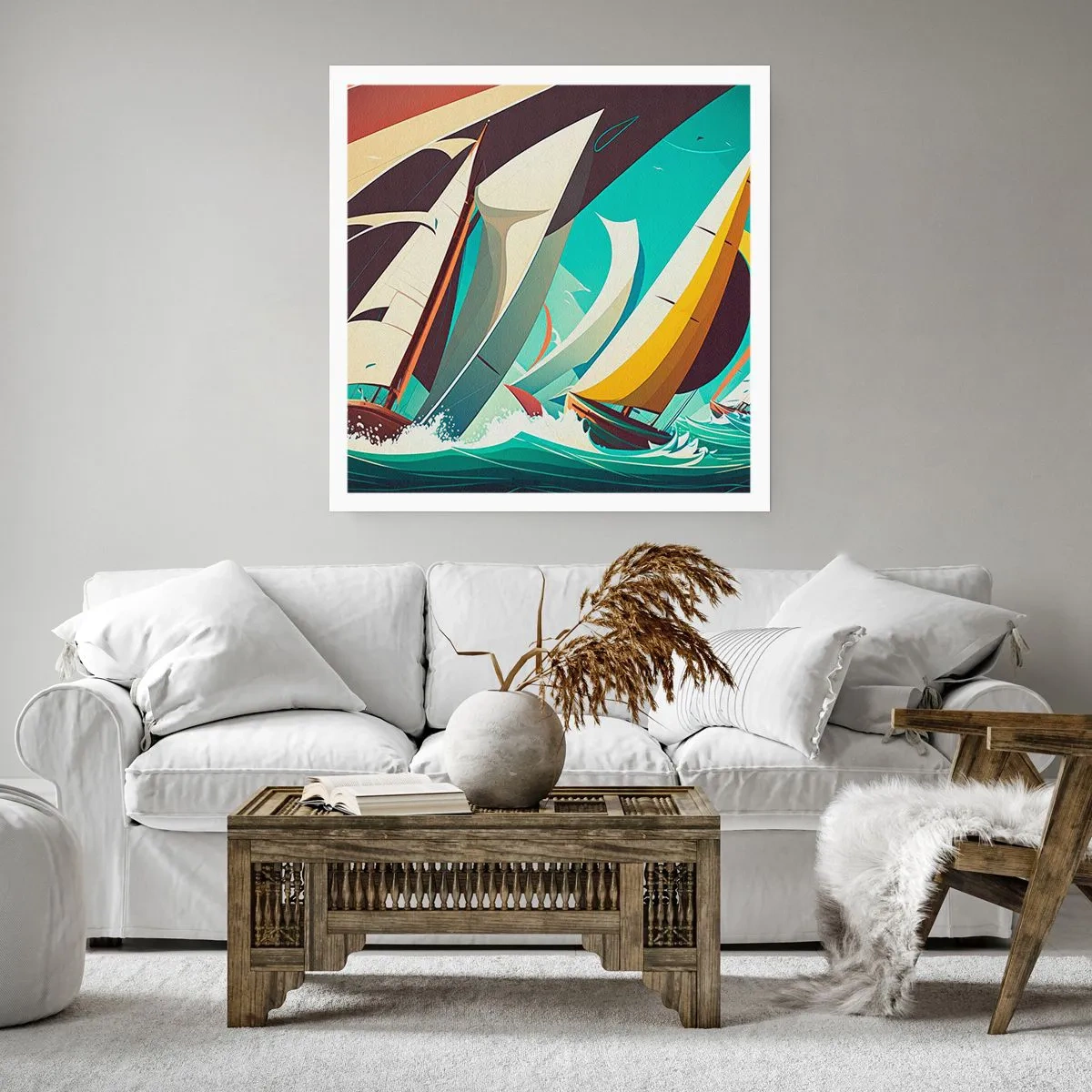 Poster - Met elementen als een broer - 60x60 cm