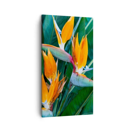 Schilderen op canvas - Is het een bloem of is het een vogel? - 45x80 cm