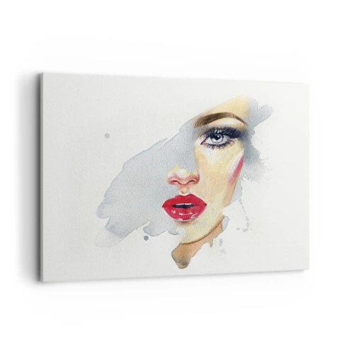 Schilderen op canvas - Weerspiegeld in een druppel water - 100x70 cm