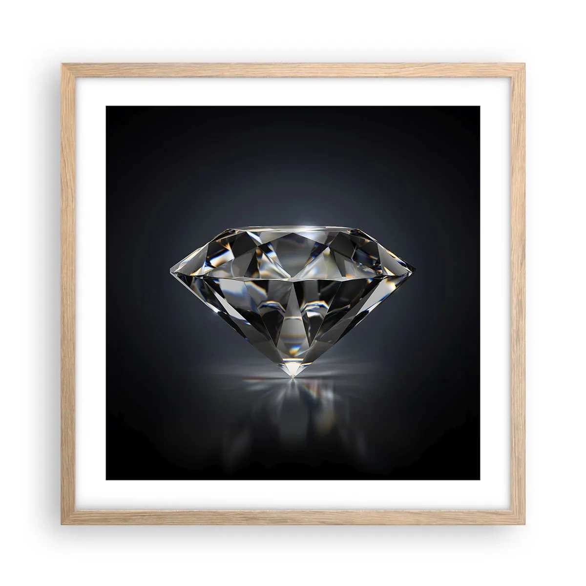 Een poster in een licht eiken lijst - Beste vriendinnen - 50x50 cm