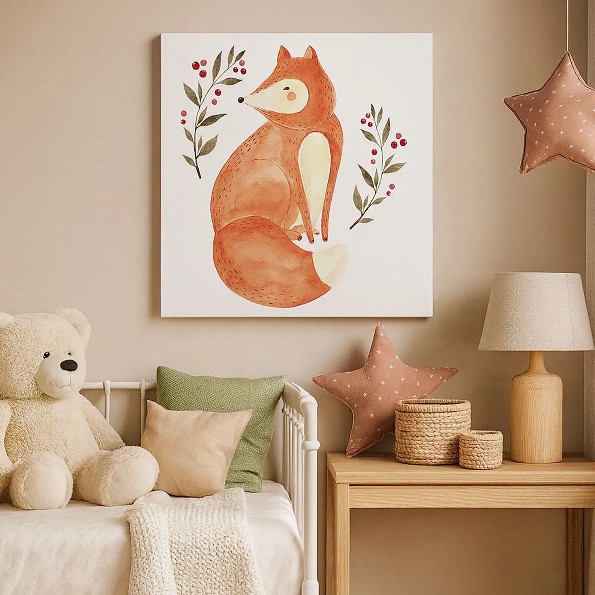 Schilderen op canvas - Kleine roodharige - 30x30 cm