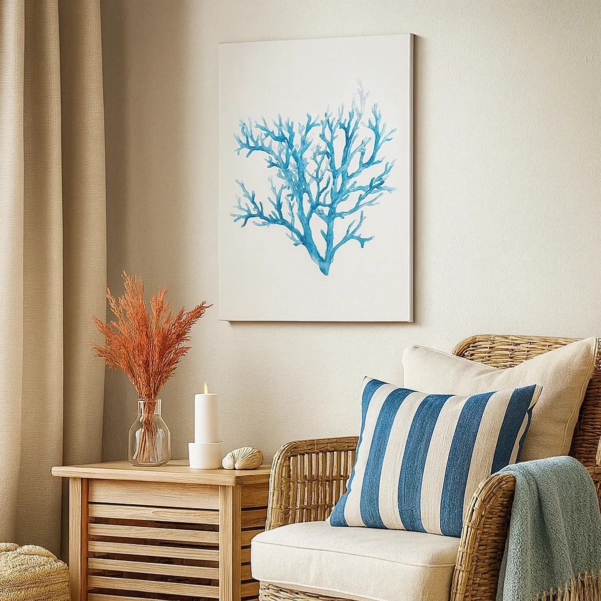 Schilderen op canvas - Nautische filigraan - 50x70 cm