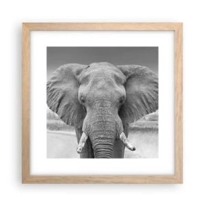 Een poster in een licht eiken lijst - Welkom in mijn wereld - 30x30 cm