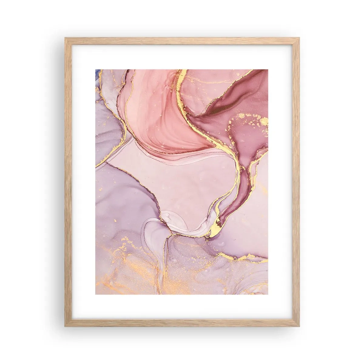 Een poster in een licht eiken lijst - Een streling van kleuren - 40x50 cm