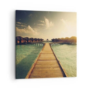 Schilderen op canvas - Een warme uitnodiging - 50x50 cm