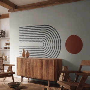 Fotobehang Premium Sand - Magnetisme van vormen en kleuren - Abstractie, Grafisch, Modern patroon - 150x105 cm