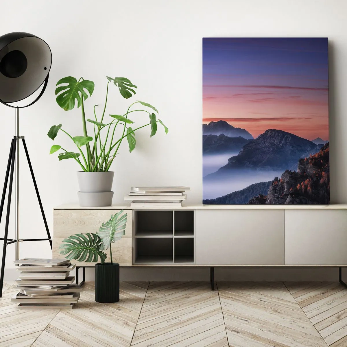 Schilderen op canvas - Over de valleien - 50x70 cm