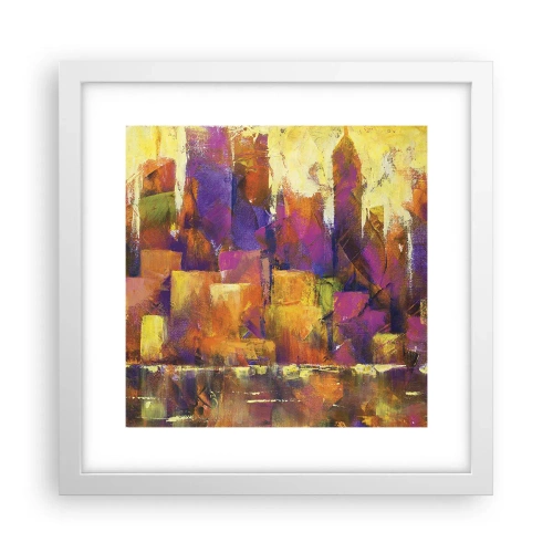 Poster in een witte lijst - Metropolitan compositie - 30x30 cm