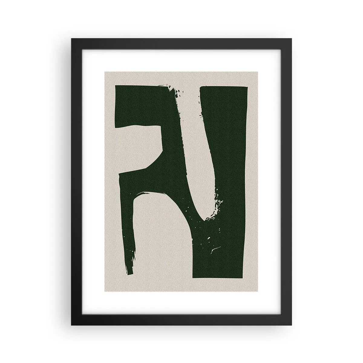 Poster in een zwarte lijst - Baaien van wit - 30x40 cm