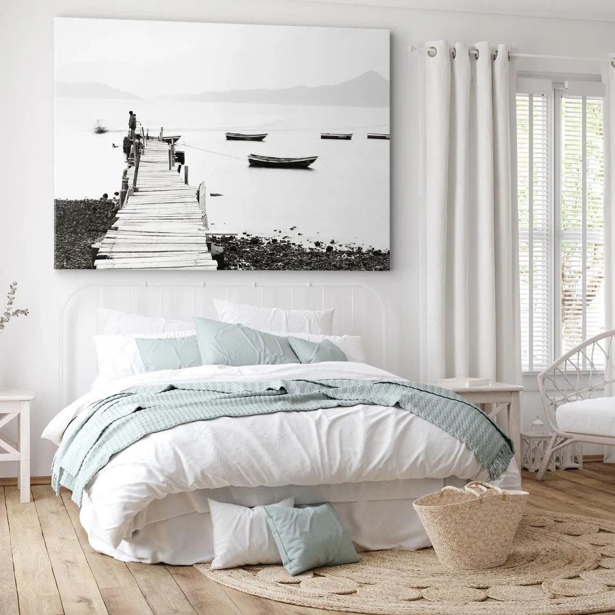 Schilderen op canvas - Stil en schoon boven het water - 100x70 cm