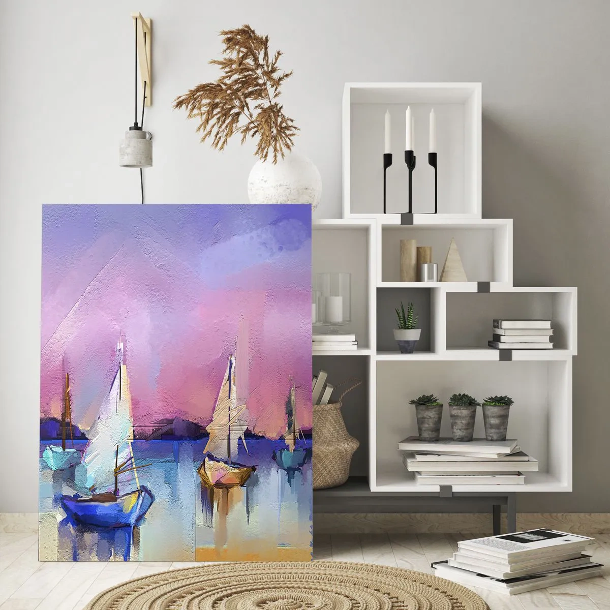 Schilderen op glas - Richting: breed water - 80x120 cm