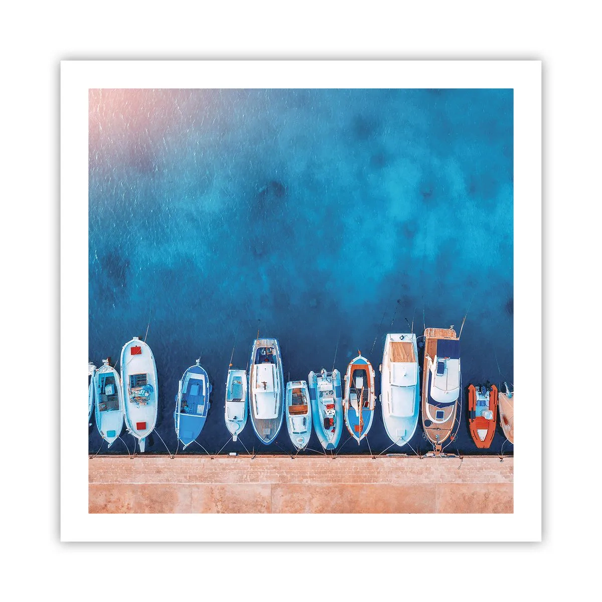 Poster - In één rij - 60x60 cm