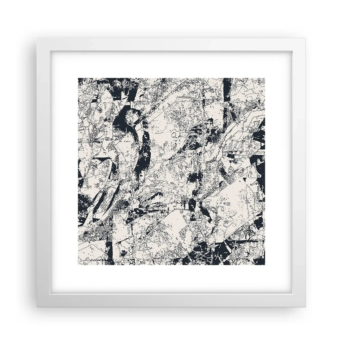 Poster in een witte lijst - Interpenetratie van tegenstellingen - 30x30 cm