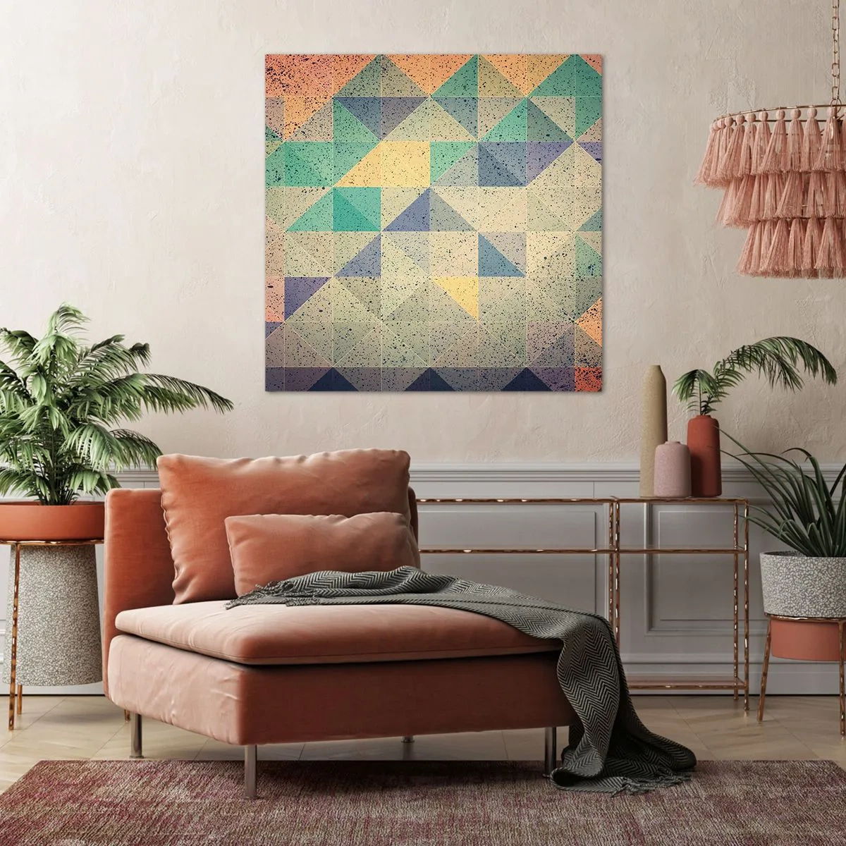 Schilderen op canvas - Republiek van driehoeken - 30x30 cm