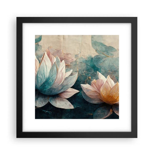 Poster in een zwarte lijst - Sterren van het meer - 30x30 cm