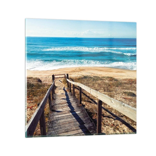 Schilderen op glas - Loop maar! - 40x40 cm