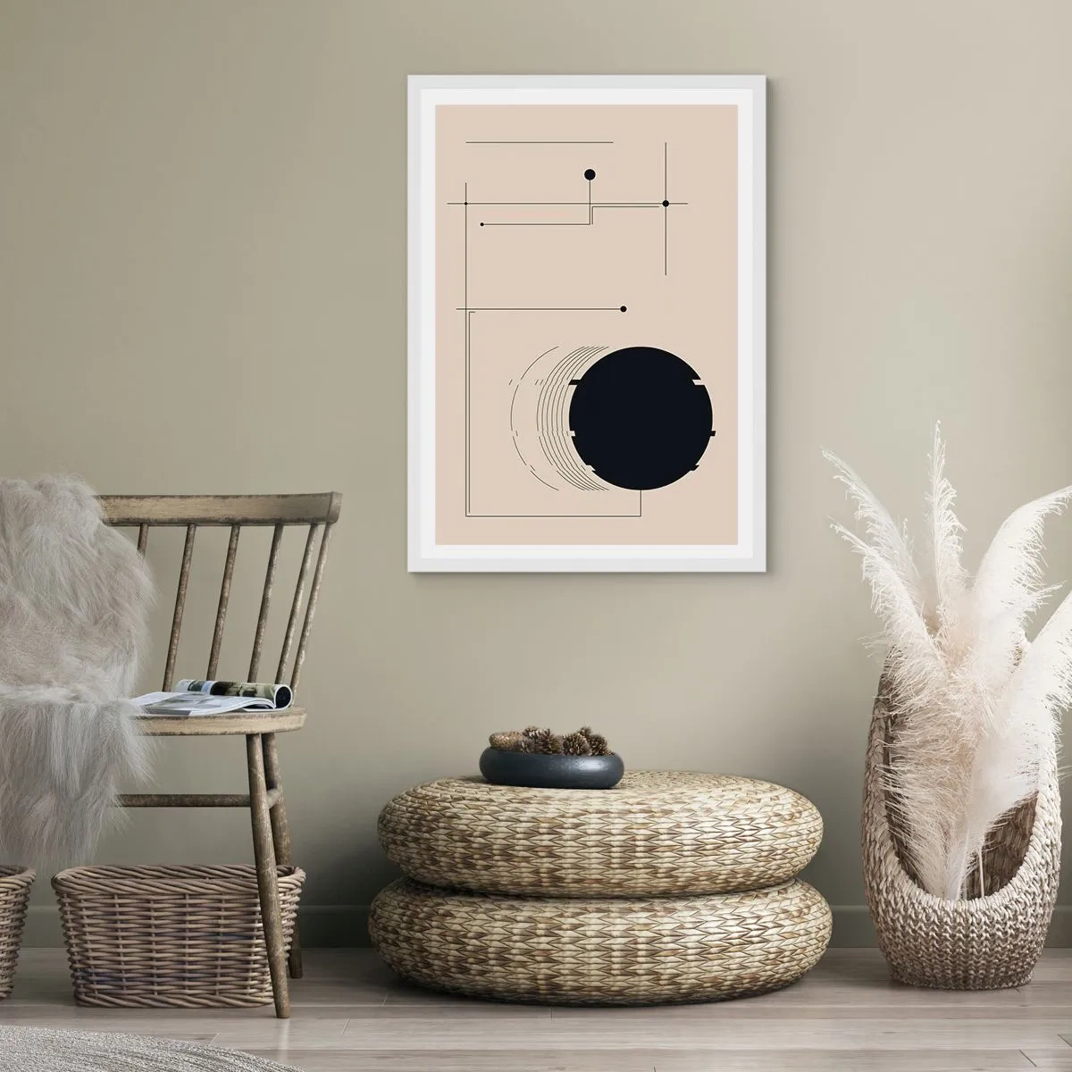 Poster in een witte lijst - Een flexibele en dynamische compositie - 30x40 cm
