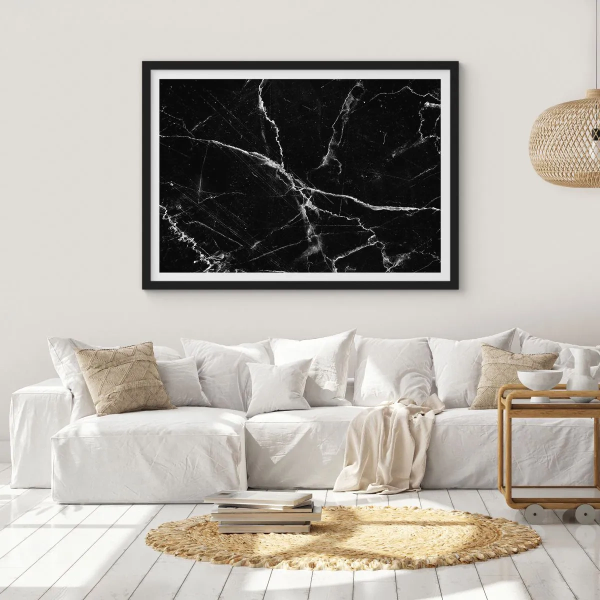 Poster in een zwarte lijst - Het geheime leven van steen - 40x30 cm