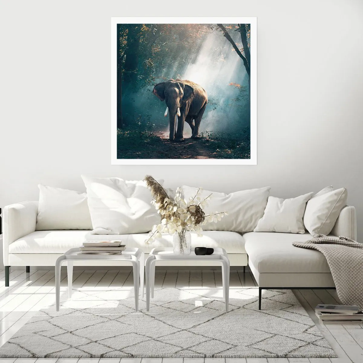 Poster - Een ontspannen wandeling - 40x40 cm