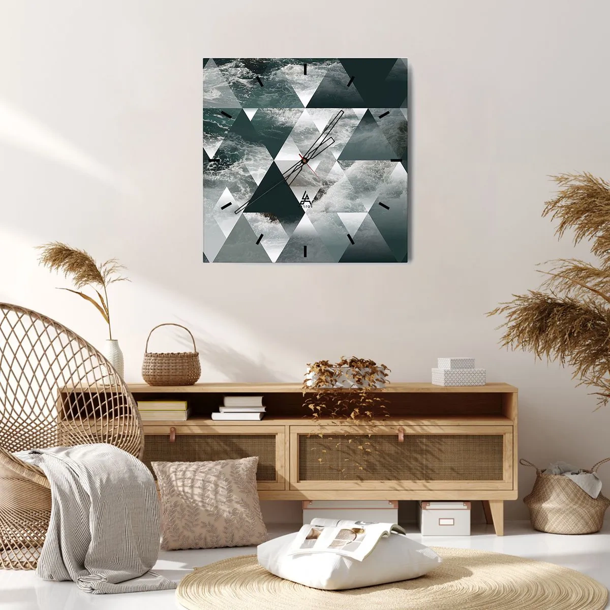 Wandklok - Klok - Kristal perspectief - 40x40 cm