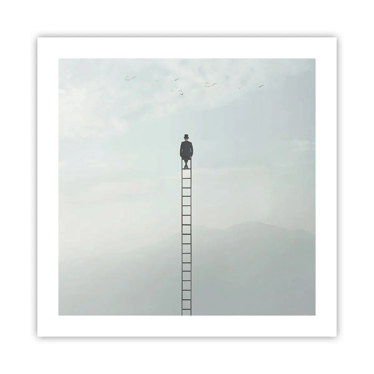 Poster - Stap verder op! - 50x50 cm