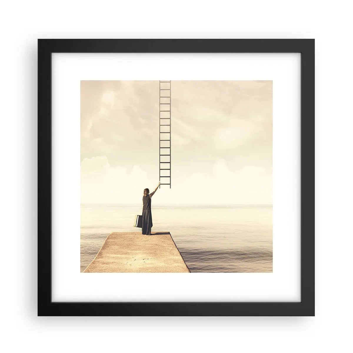 Poster in een zwarte lijst - Een magische reis - 30x30 cm