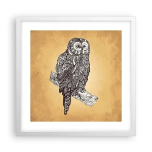 Poster in een witte lijst - Ingewikkelde ornamenten van wijsheid - 40x40 cm