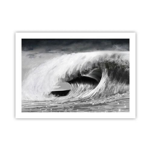Poster - De woede van de oceaan - 70x50 cm