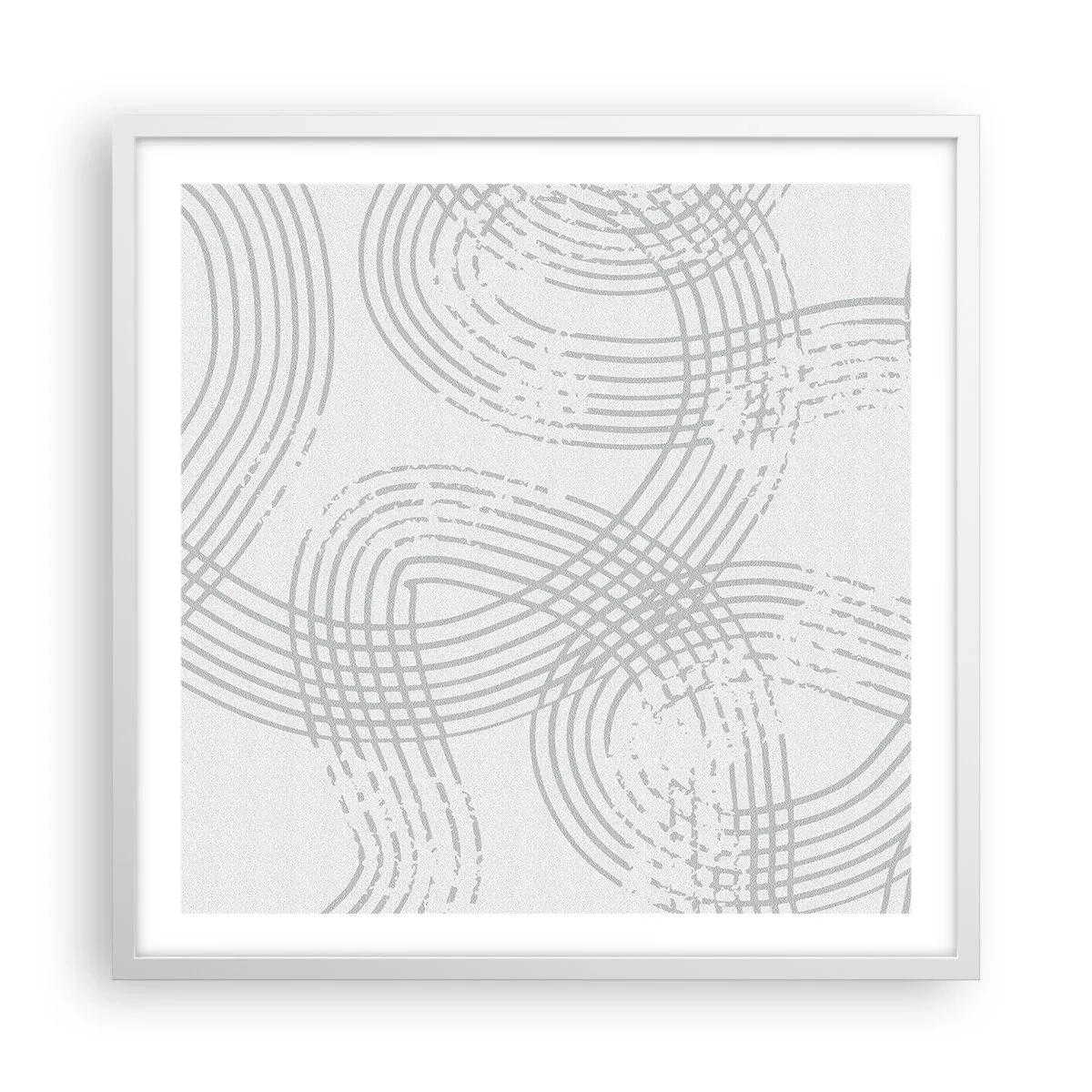 Poster in een witte lijst - Er is geen rechte weg - 60x60 cm