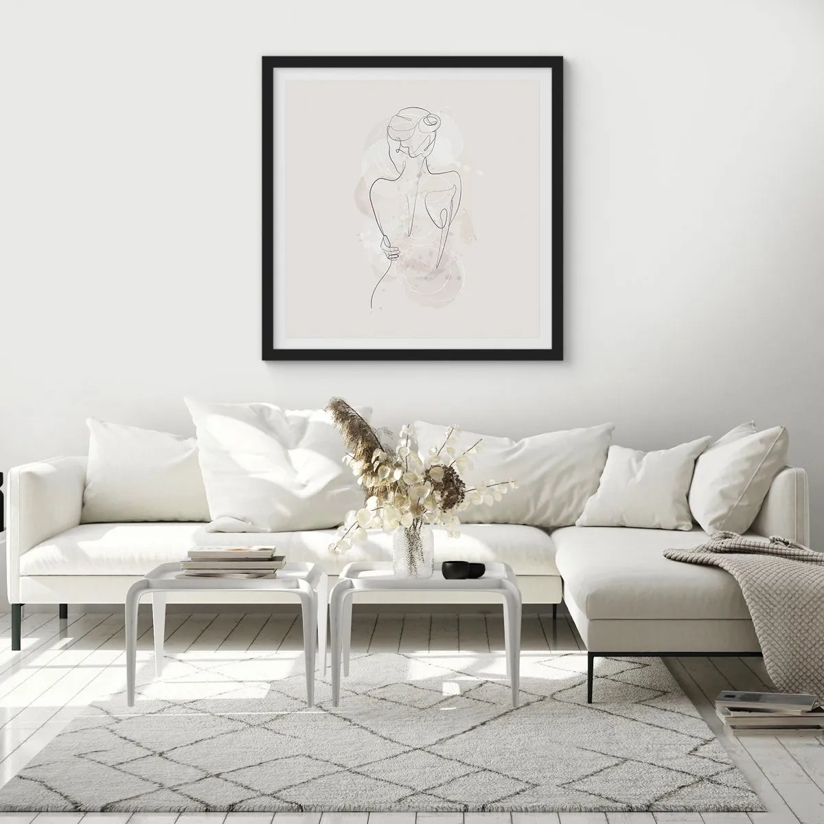 Poster in een zwarte lijst - Als een gevoelig instrument - 50x50 cm