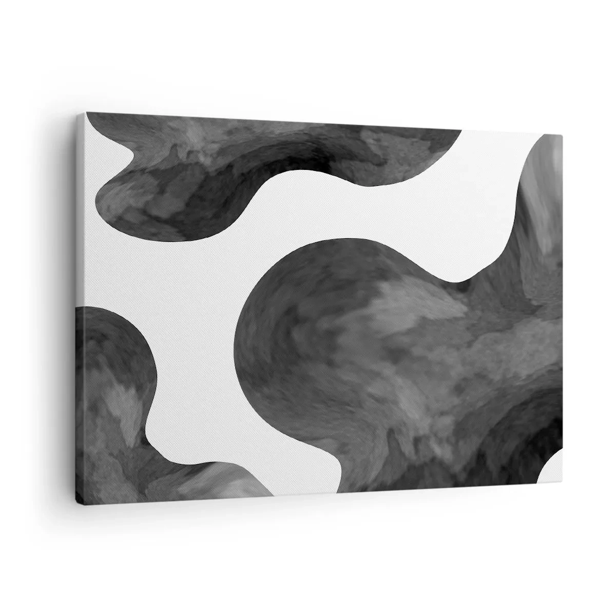 Schilderen op canvas - Abstract patroon in tinten grijs en wit - 70x50cm - Melkweg - Moderne wanddecoratie voor woonkamer en slaapkamer ARTTOR