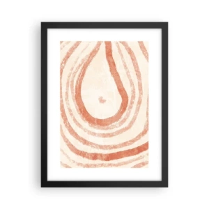 Poster in een zwarte lijst - Koraalcirkels – compositie - 30x40 cm