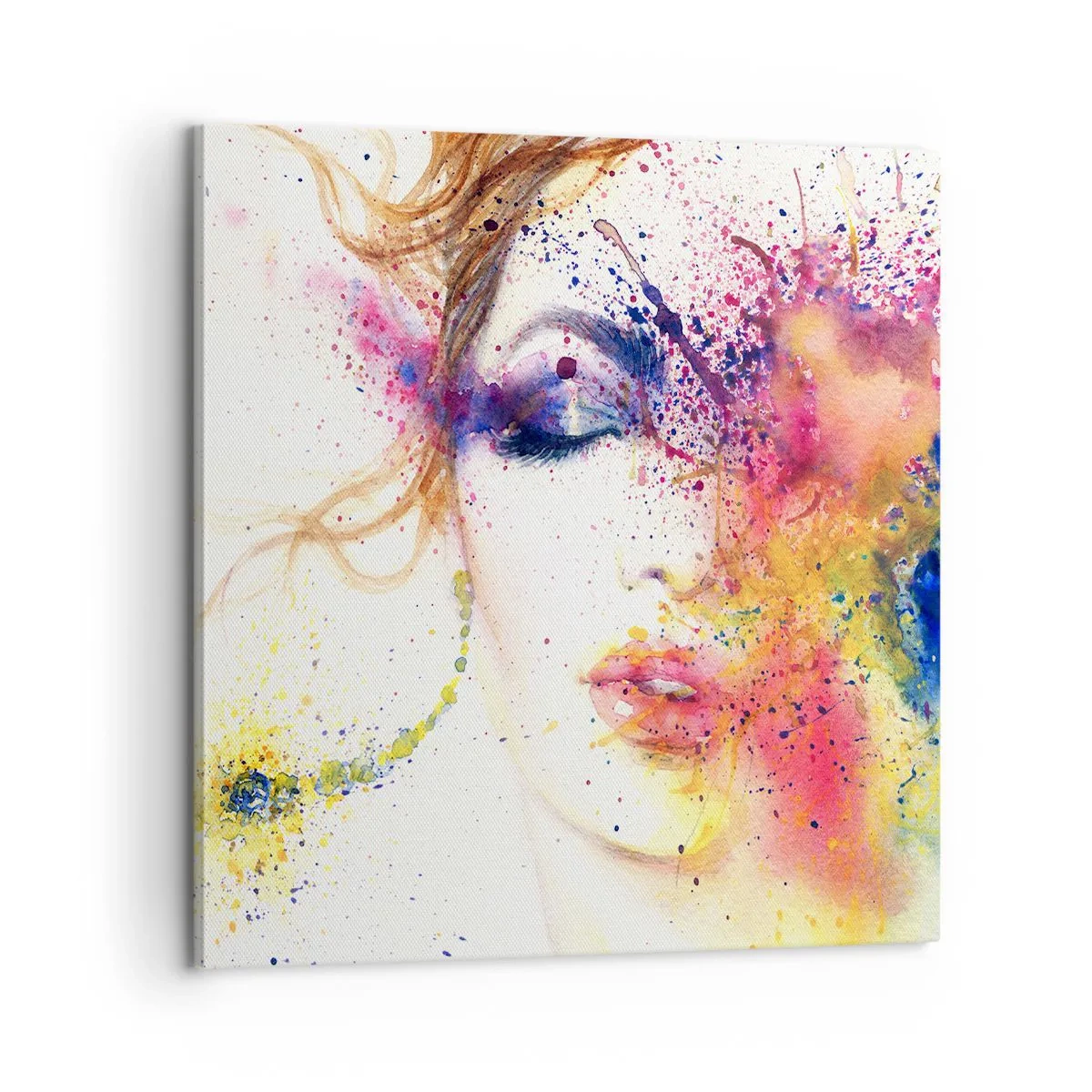 Schilderen op canvas - Regenboogduizeligheid - 60x60 cm
