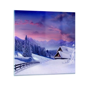 Schilderen op glas - Stille nacht - 70x70 cm