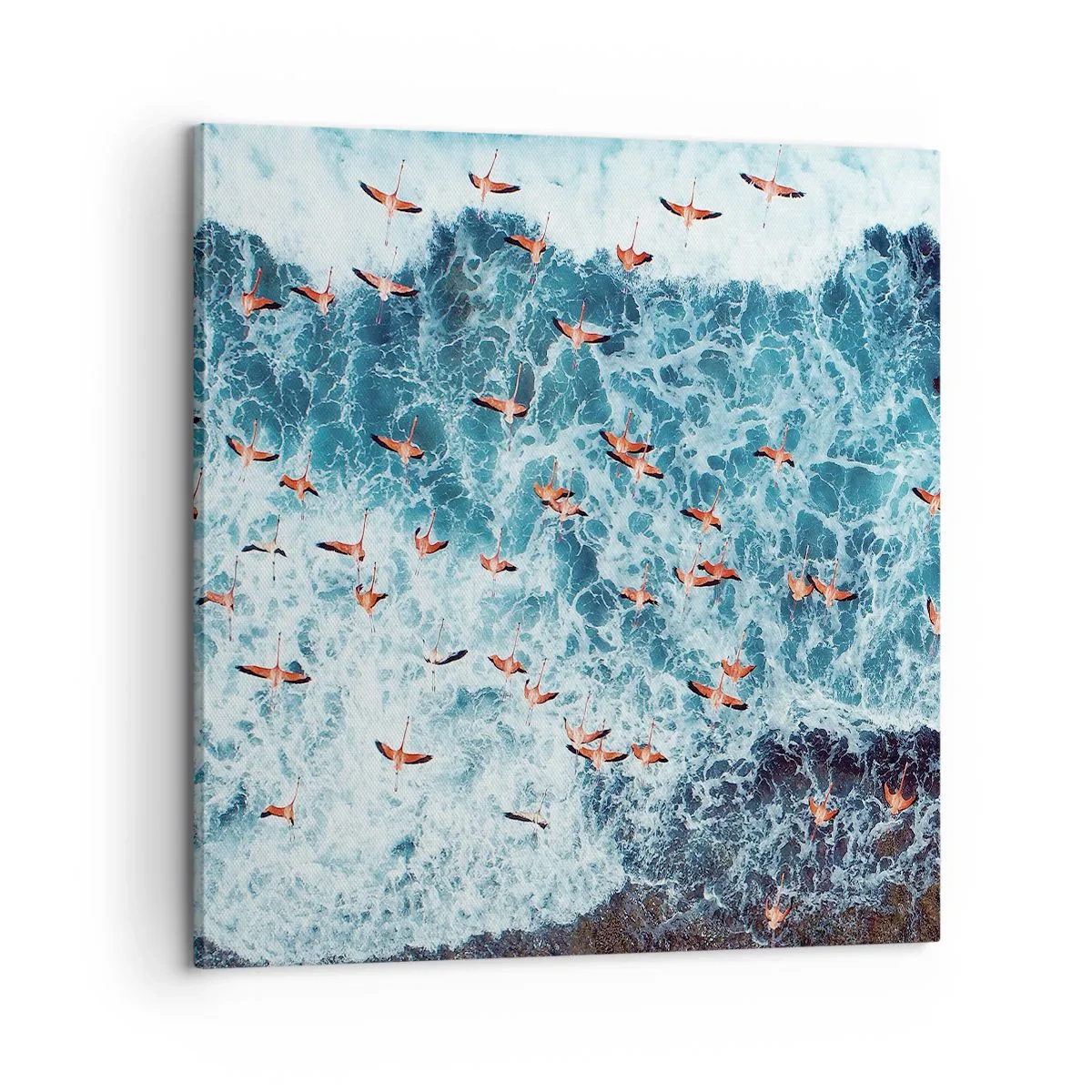 Schilderen op canvas - De kustparade - 60x60 cm