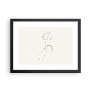 Poster in een zwarte lijst - Loopt in dromen - 40x30 cm