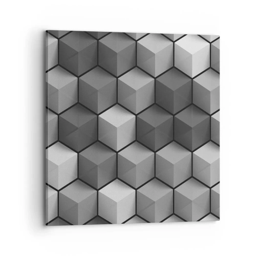 Schilderen op canvas - Kubistische puzzel - 70x70 cm