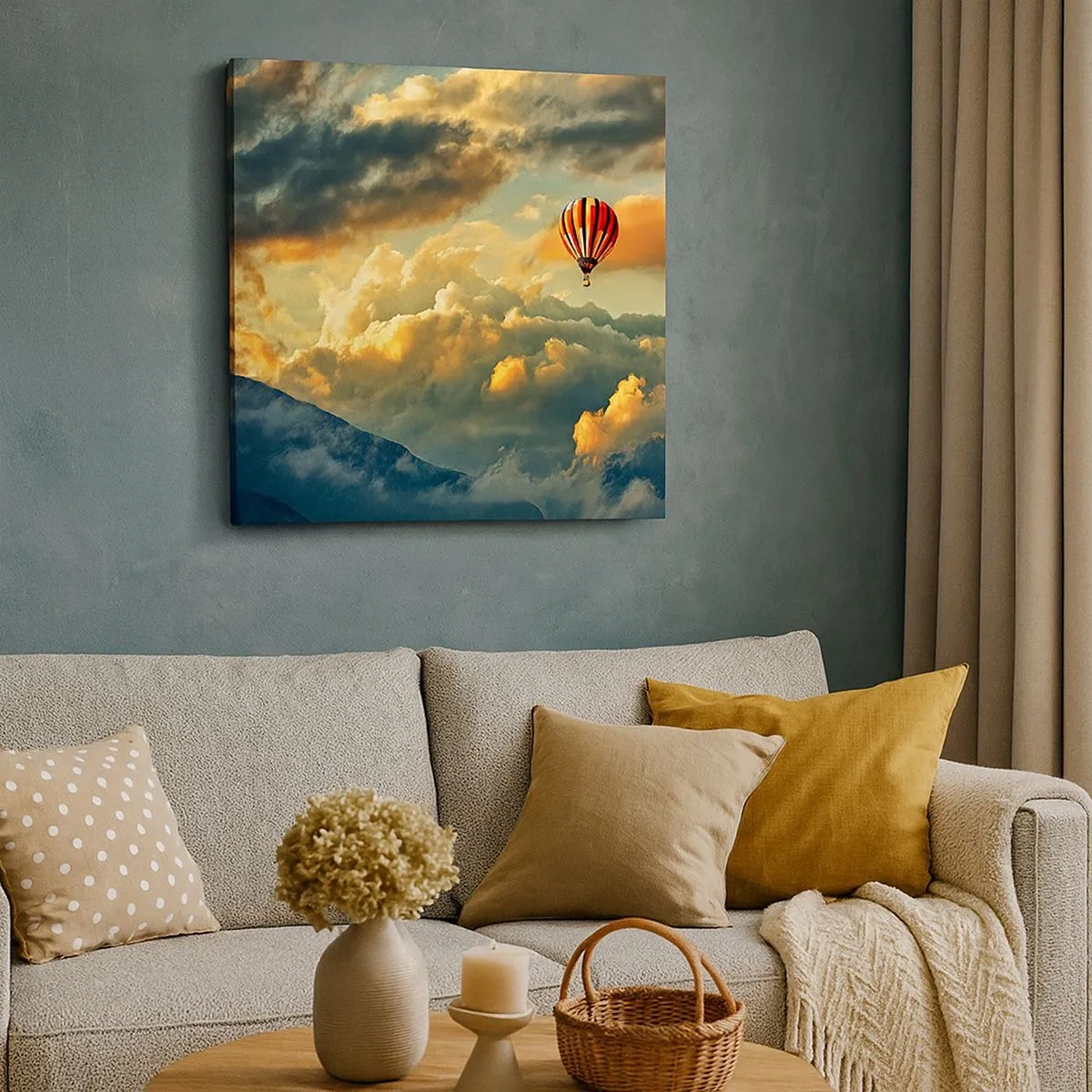 Schilderen op canvas - Ik vlieg omdat ik dat wil - 30x30 cm