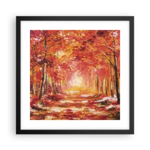 Poster in een zwarte lijst - Koperen bos - 40x40 cm