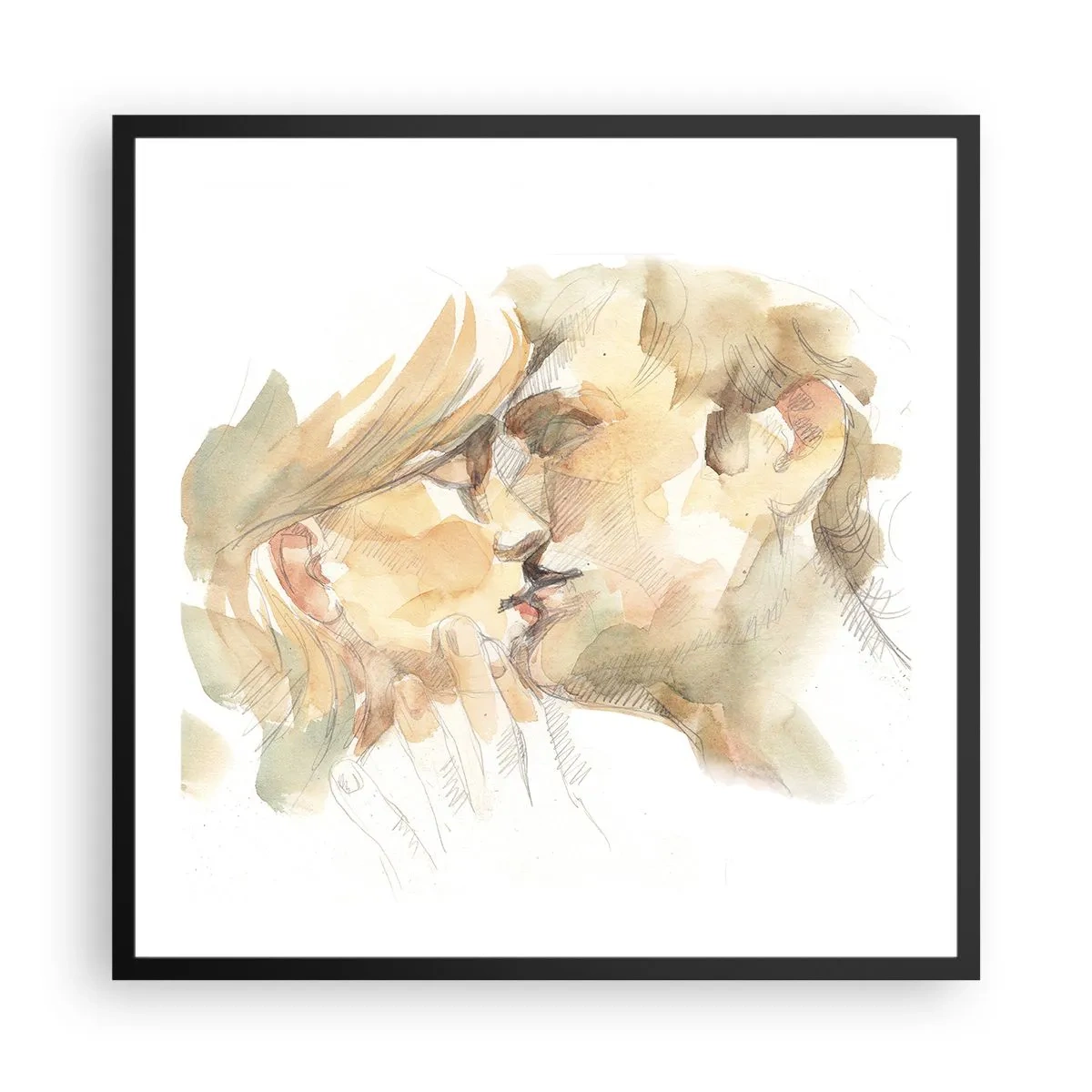 Poster in een zwarte lijst - De helft gevonden? - 60x60 cm