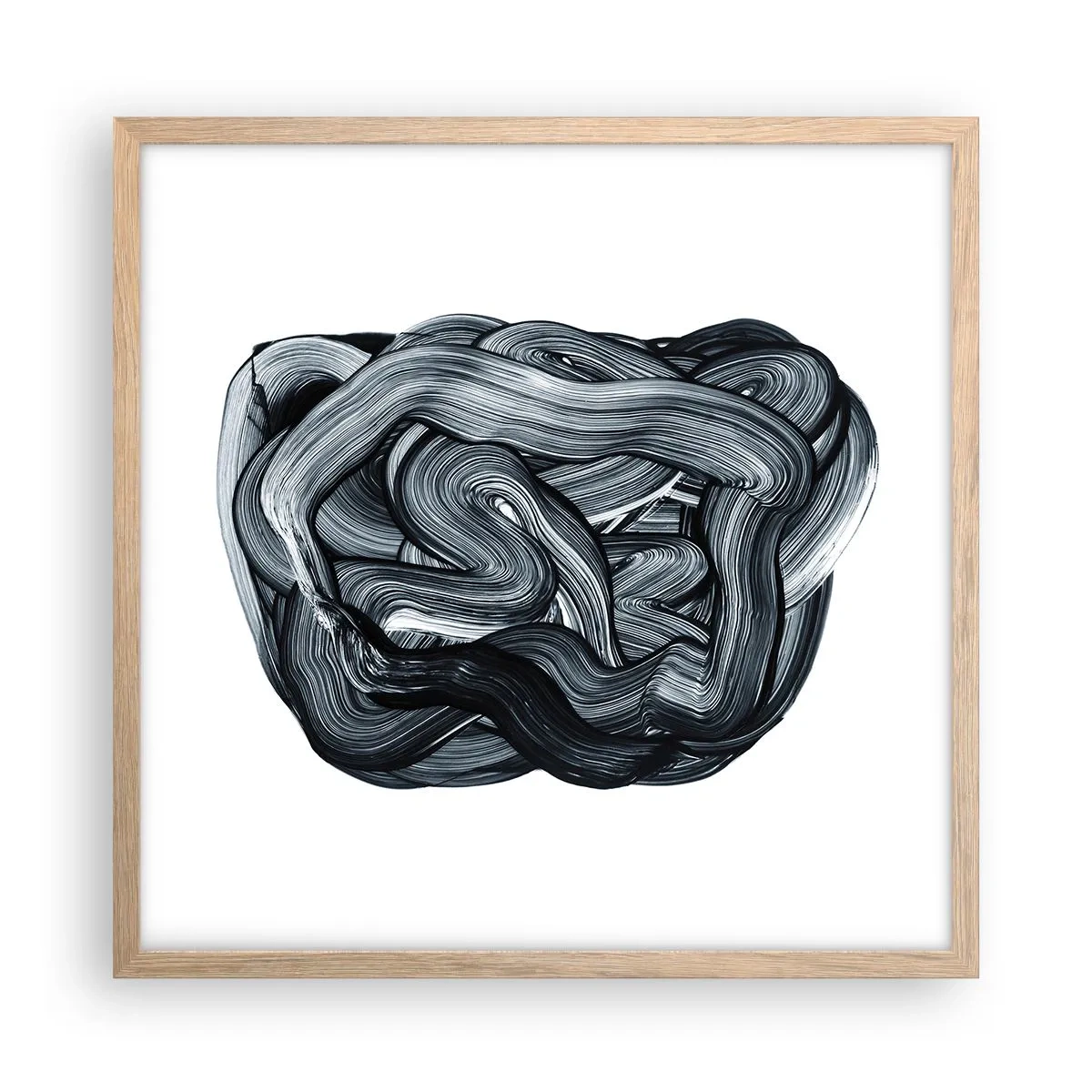 Een poster in een licht eiken lijst - Het is niet zo eenvoudig - 50x50 cm