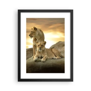 Poster in een zwarte lijst - Koninklijke majesteit - 30x40 cm