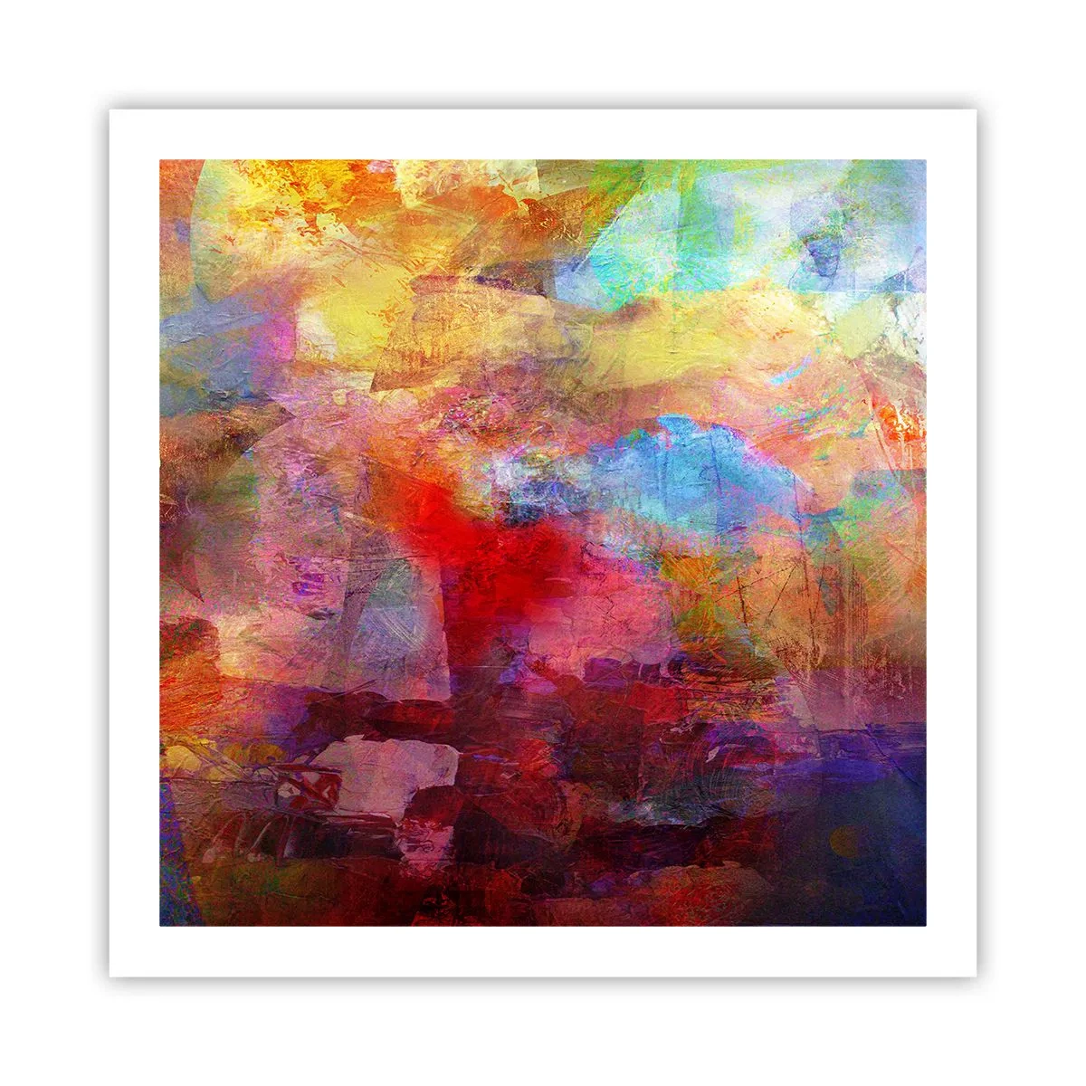 Poster - Kijk in de regenboog - 60x60 cm