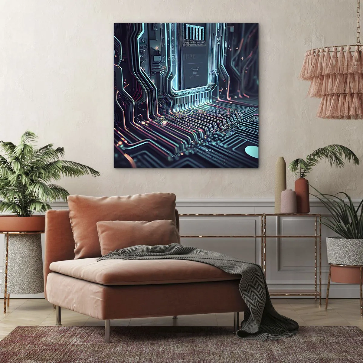 Schilderen op canvas - Ik ben aan het denken… - 30x30 cm