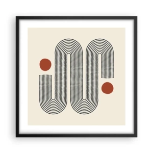 Poster in een zwarte lijst - Van het begin tot het eind - 50x50 cm