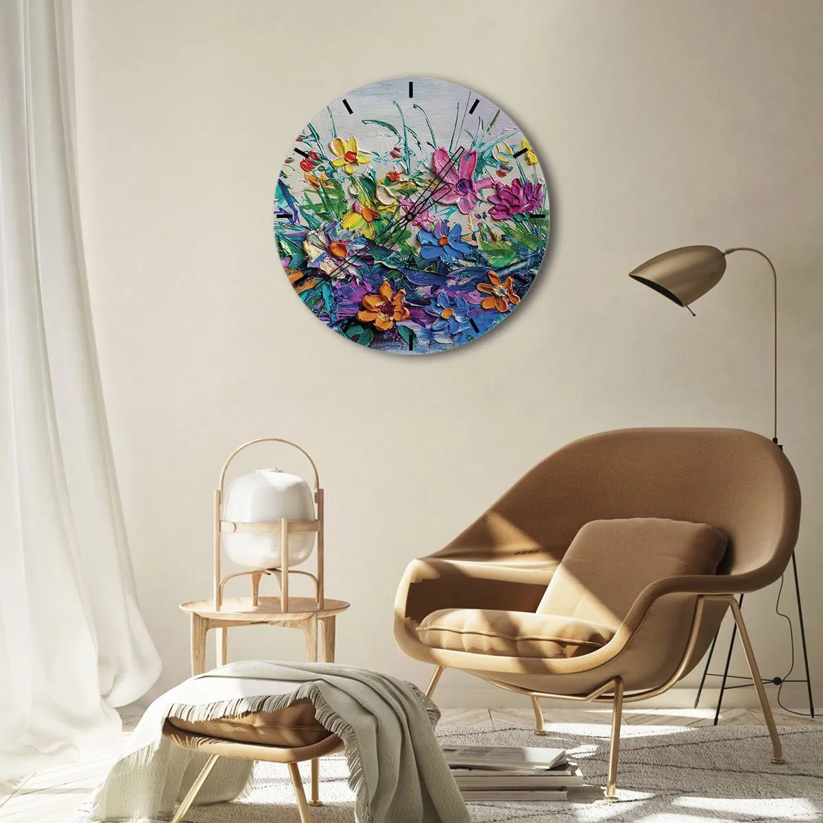 Wandklok - Klok - Helemaal geen stilleven - 40x40 cm