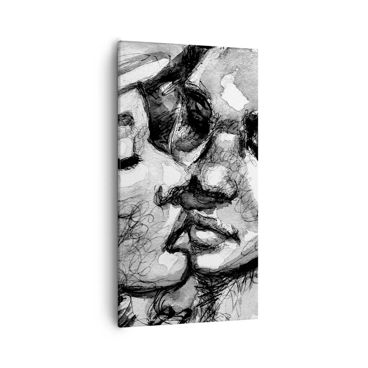 Schilderen op canvas - Een teder moment - 55x100 cm