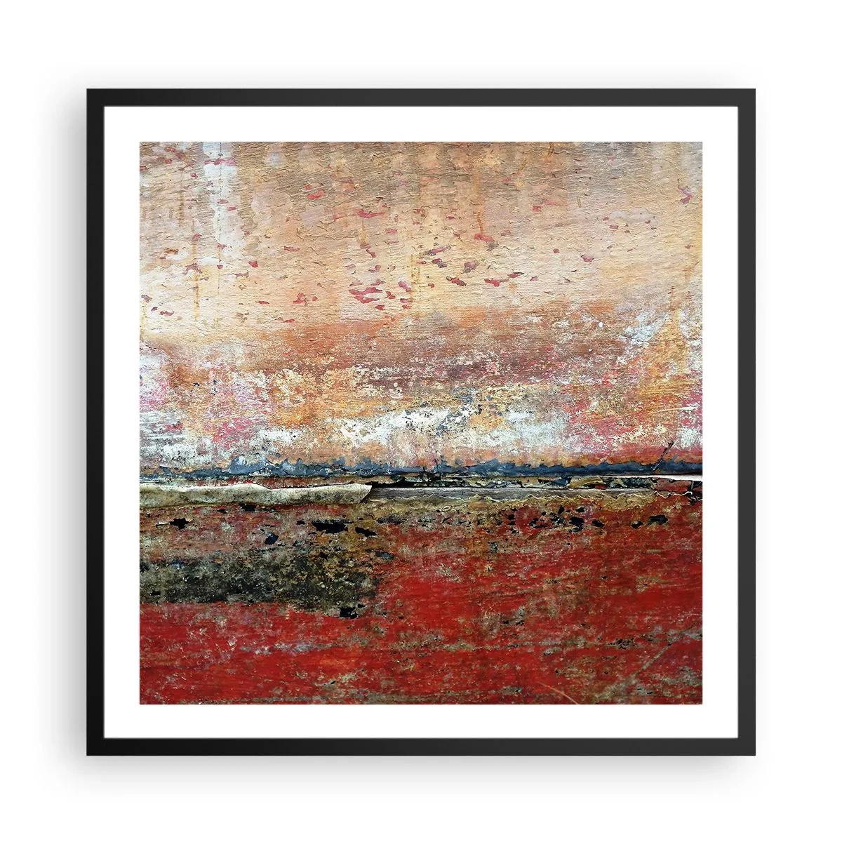 Poster in een zwarte lijst - Wellicht is het de zee - 60x60 cm